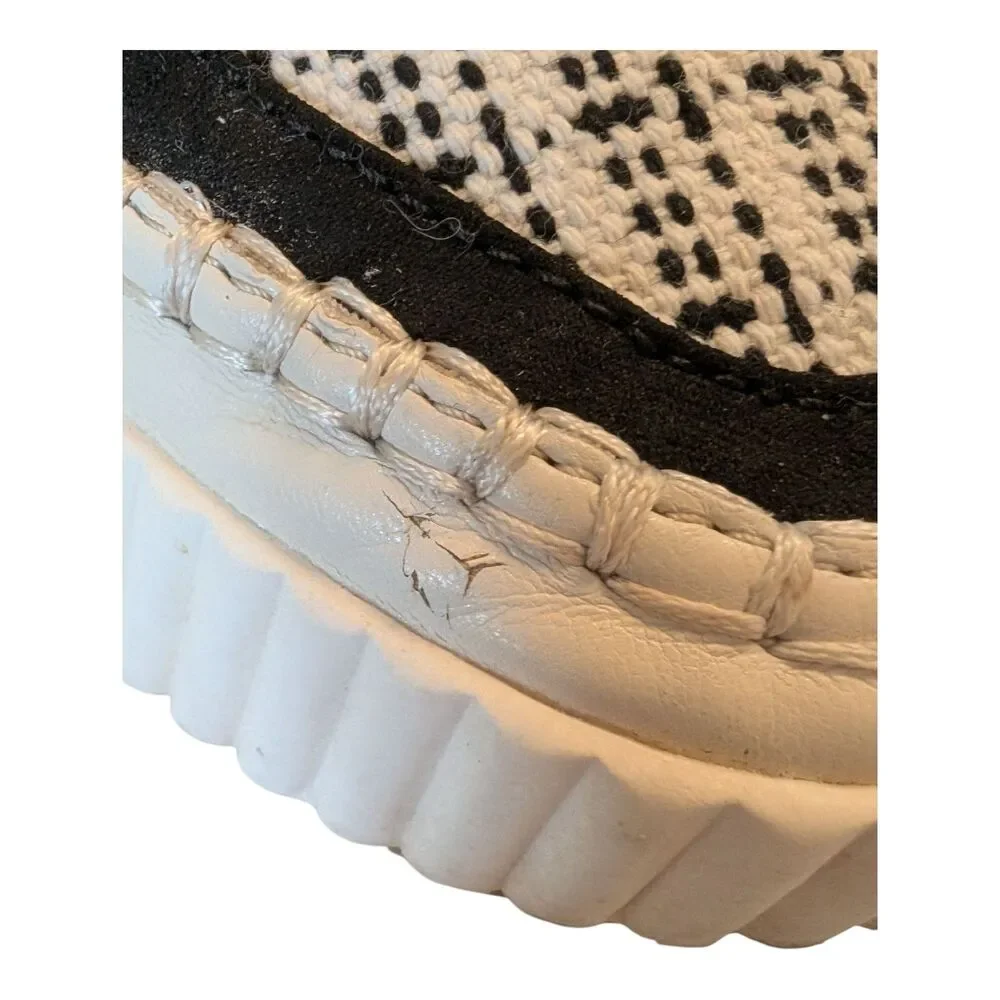 Dolce Vita Dannis Denae Platform Sneakers Women's 9 Cream Black Plaid Chunky
